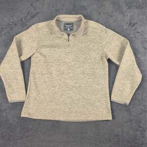 Smith & Eagle Sweater Men's Large 1/4 Zip Pullover Beige